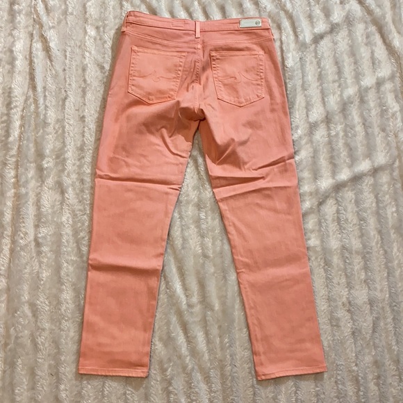 Salmon color straight leg jeans coral color pants size 29 - Picture 6 of 7